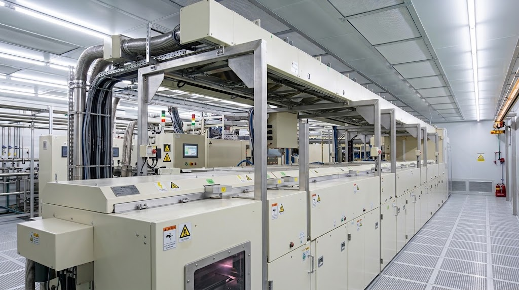 Sputter coating line in a clean manufacturing environment