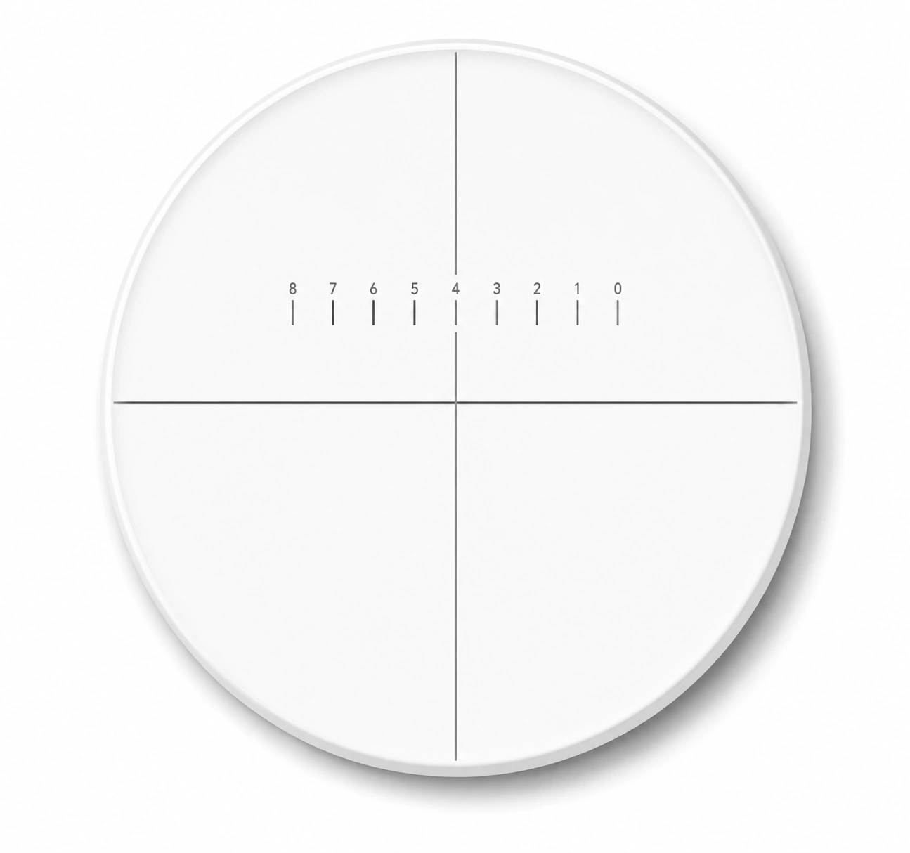 Eyepiece Micrometer Reticles — Crosshair with a numbered scale