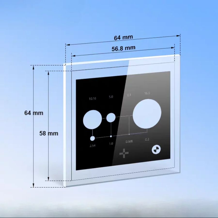 Multi-Feature Imaging Test Targets: Circular-feature and alignment pattern