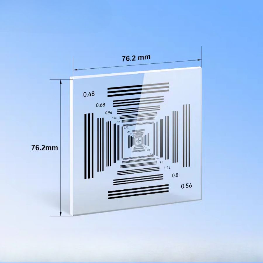 NBS 1952 Resolution Targets: Clear-field detail view