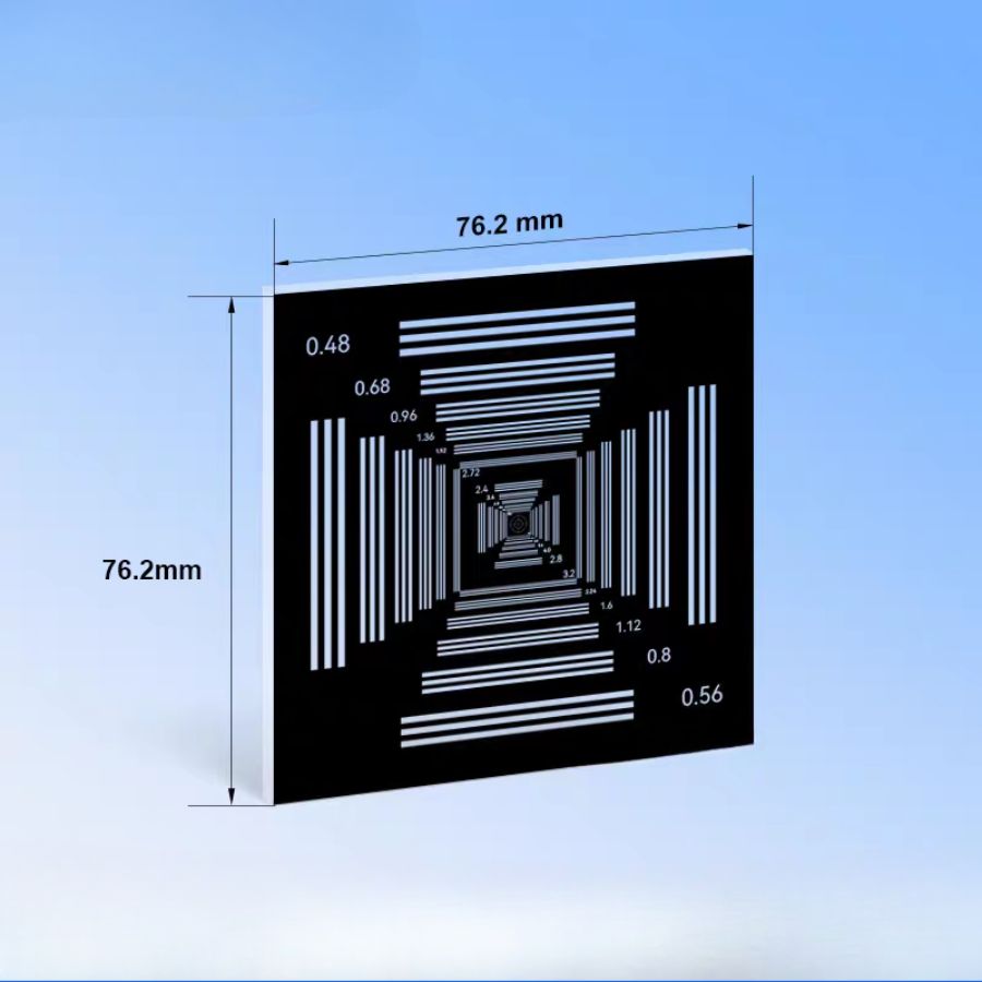 NBS 1952 Resolution Targets: Opaque-field alternate view