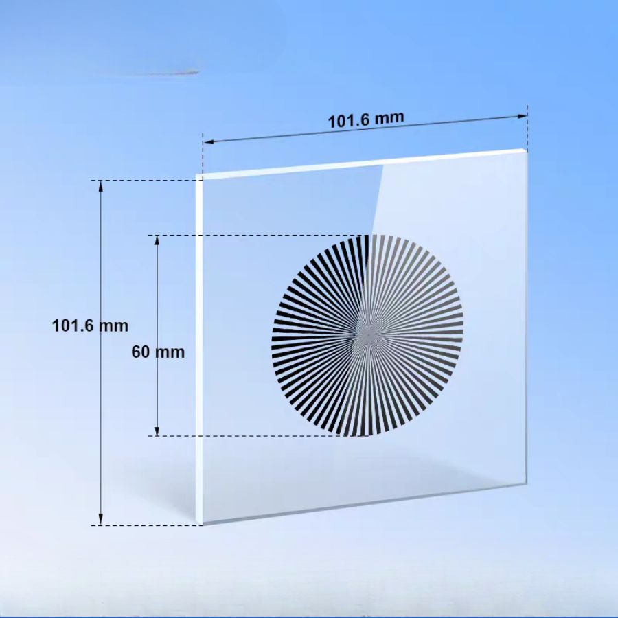 Siemens Star Targets: Fine star / square substrate