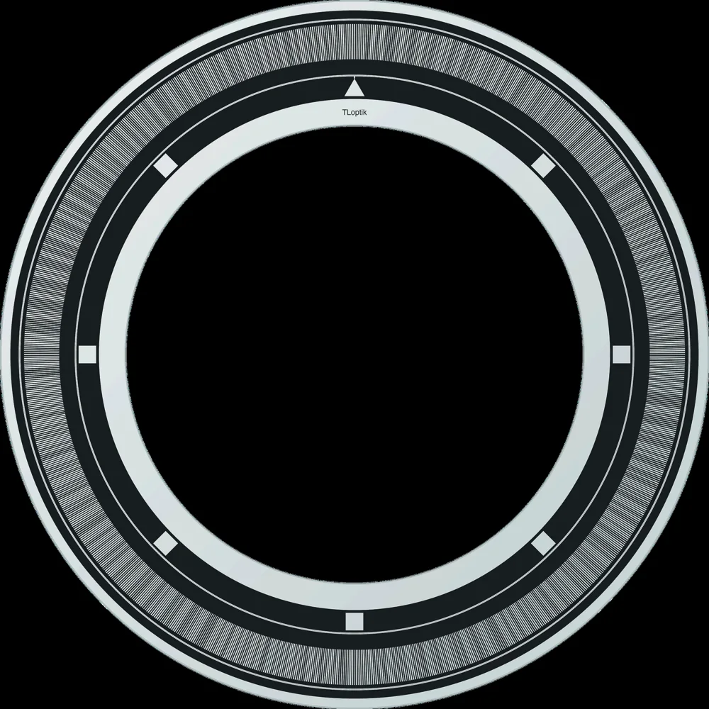 Patterned glass optical encoder disc
